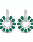 Green Oval Earrings