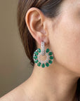 Green Oval Earrings