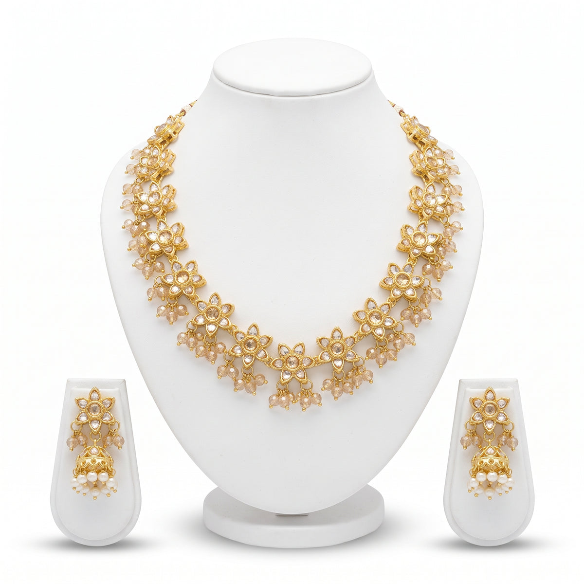 Kundan Floral Necklace Set